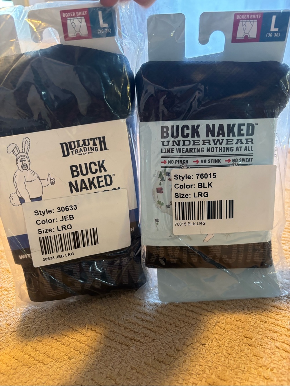 Duluth Trading Co Buck Naked Boxer Briefs – Black 2 pcs